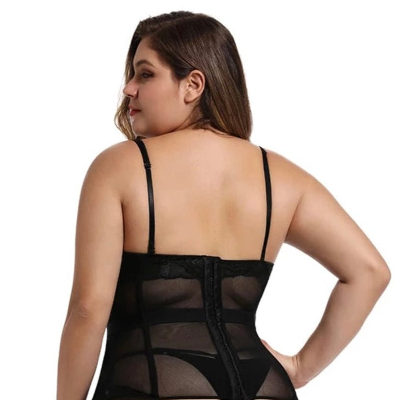 Women's Lace Plus Size Corset Top Bustier Bodyshaper