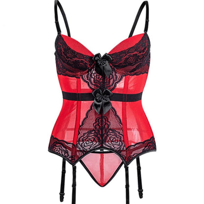 Women's Lace Plus Size Corset Top Bustier Bodyshaper