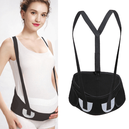 Pregnancy Belly Maternity Support Belt With Shoulders Straps and Back Waist Band Lumbar Brace Shapewear