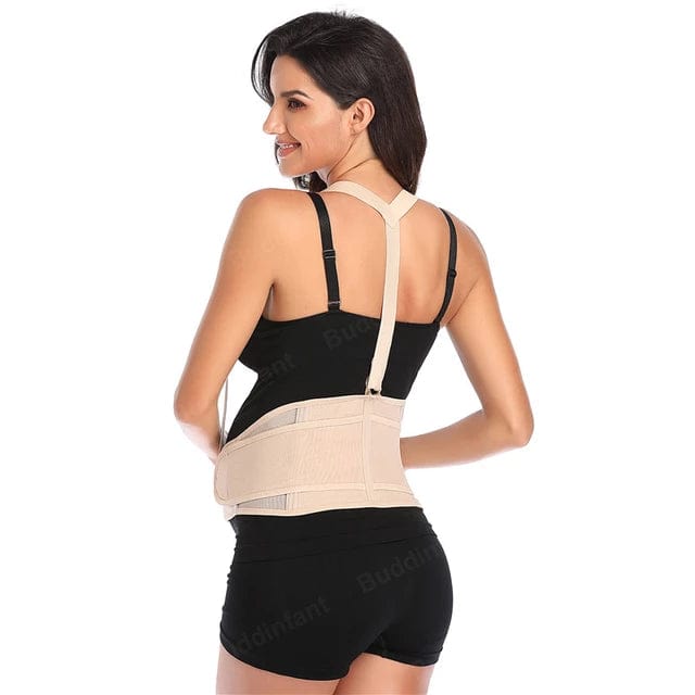 Pregnancy Belly Maternity Support Belt With Shoulders Straps and Back Waist Band Lumbar Brace Shapewear