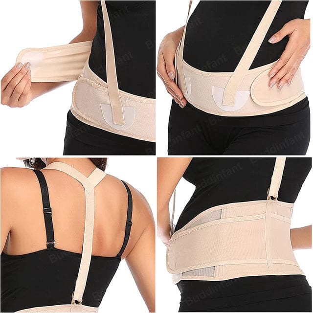 Pregnancy Belly Maternity Support Belt With Shoulders Straps and Back Waist Band Lumbar Brace Shapewear