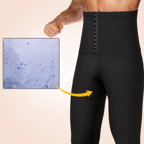 Men High Waist Stomach Legs Thighs Slimming Sauna Pants