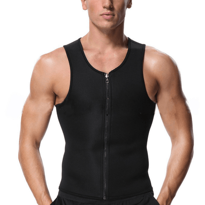 Men Seamless Slimming Compression Body Shaper Corset Sauna Suit