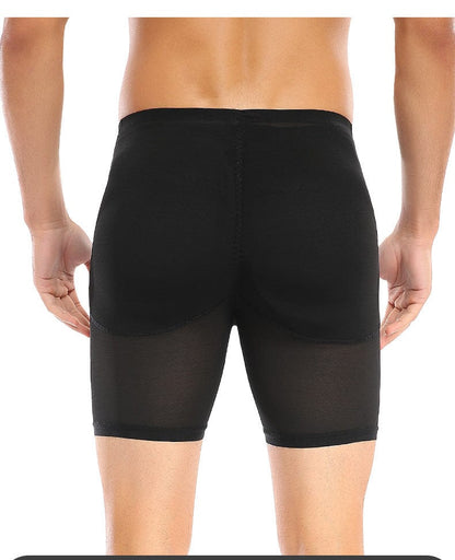 Men Hip Lifting Shapewear Compression Boxer Shorts