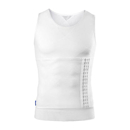 Men Slimming Compression Body Shaper Corset Vest With Side Hooks Waist Trainer