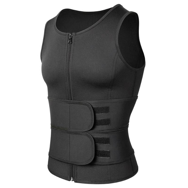Men Slimming Compression Body Shaper Waist Trainer With Abdominal Belts