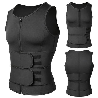 Men Slimming Compression Body Shaper Waist Trainer With Abdominal Belts