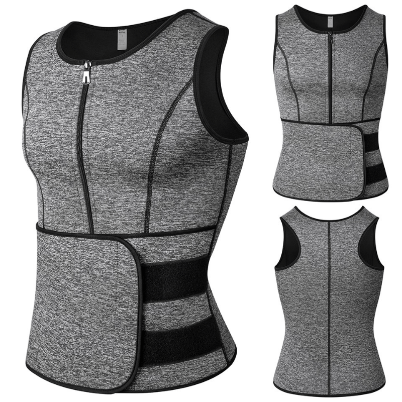 Men Slimming Compression Body Shaper Waist Trainer With Abdominal Belts