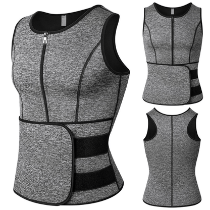 Men Slimming Compression Body Shaper Waist Trainer With Abdominal Belts