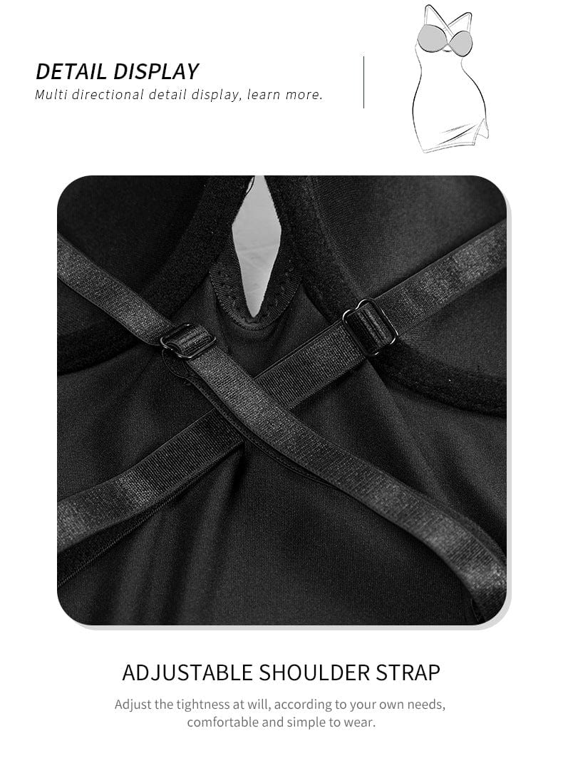 Slimming Side Slit Shaper Mini Slip Dress with Built-In Bra | Curve-Hugging Shapewear Under Dress