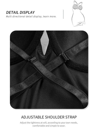 Slimming Side Slit Shaper Mini Slip Dress with Built-In Bra | Curve-Hugging Shapewear Under Dress