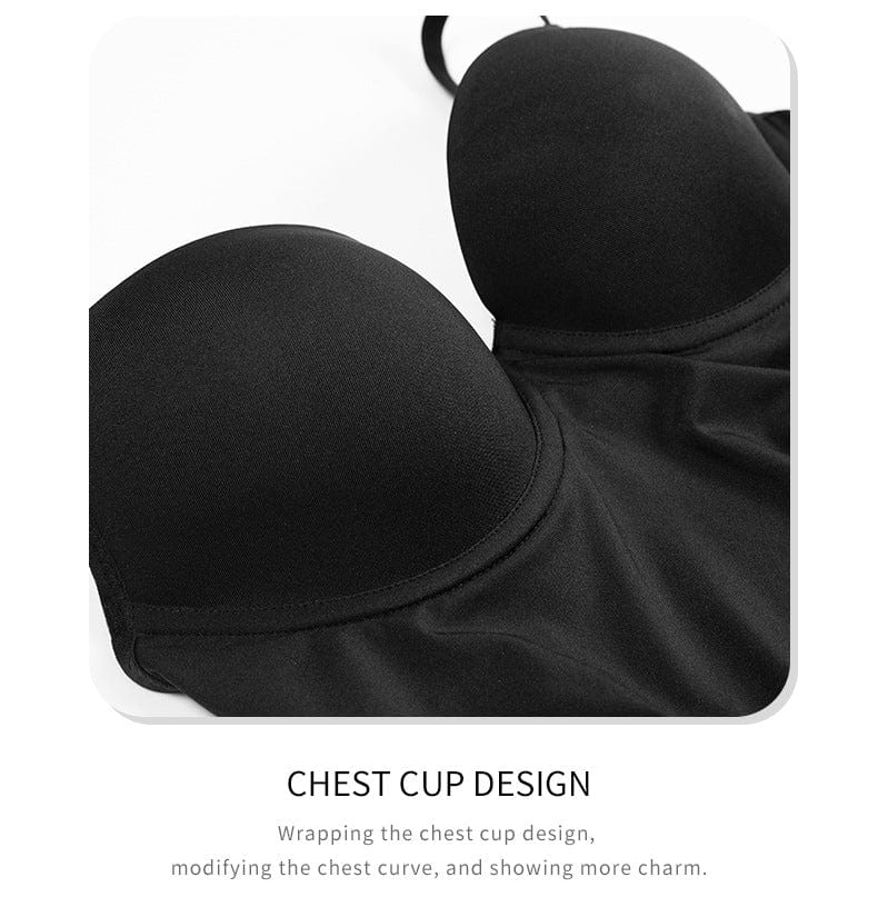 Women Tummy Control Sculpting Shapewear Mini Slip Dress with Built-In Bra