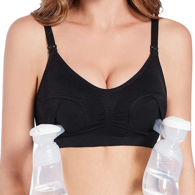Women's Hands Free Pumping and Pump Insert Nursing Design Maternity Bra