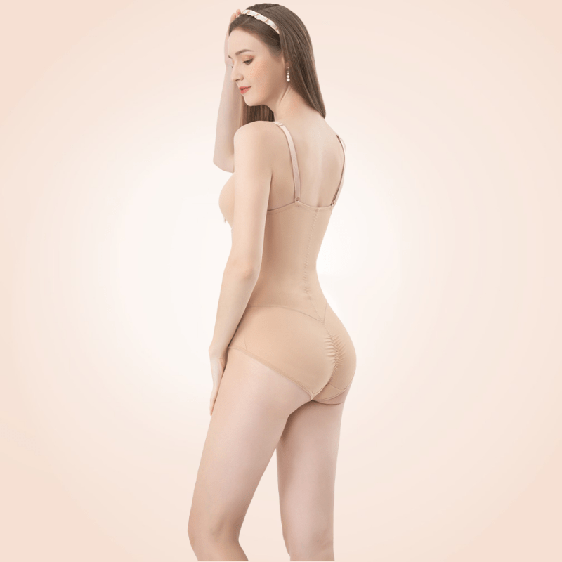 One-Piece Mesh Lowback Bodysuit Thong Shapewear