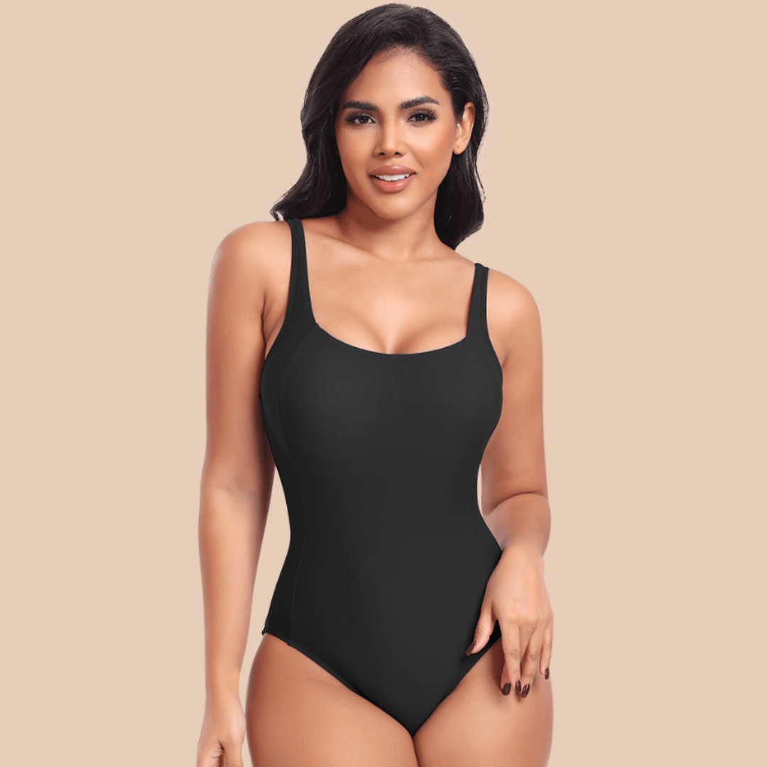 One Piece Lowback Slimming Swimsuit with Built-In Chest Pad