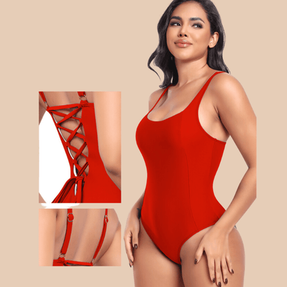 One Piece Lowback Slimming Swimsuit with Built-In Chest Pad
