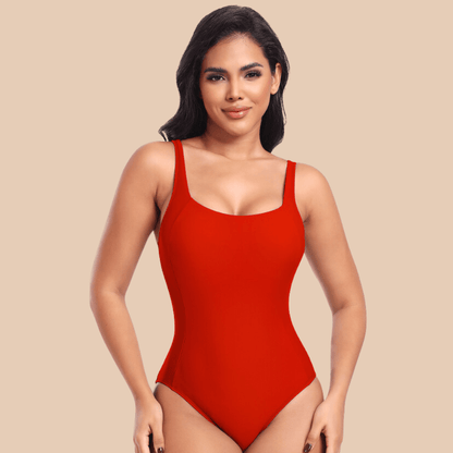 One Piece Lowback Slimming Swimsuit with Built-In Chest Pad