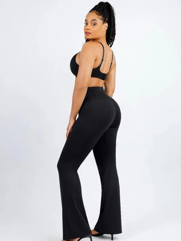 High-Waisted Flare Pants with Tummy Control and Leg Shaping