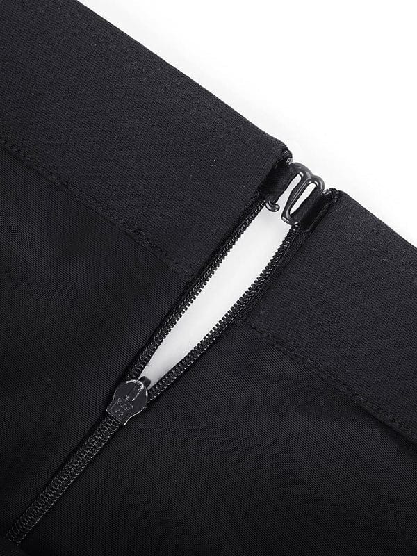 Women Straight Leg Pants with Built-In Shapewear Shorts