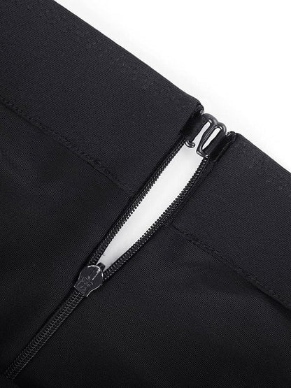 Women Straight Leg Pants with Built-In Shapewear Shorts