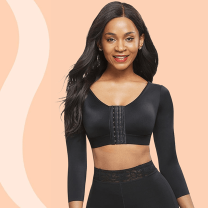 Arm Compression Shaper Sports Bra Shapewear with Front Hooks