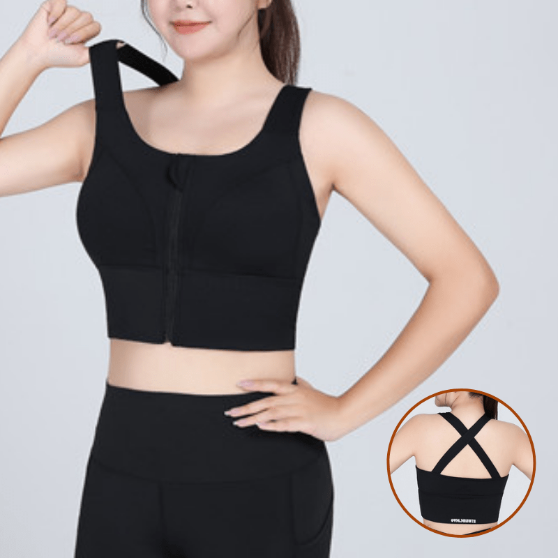 High Intensity Sports Bra Front Shockproof with Zippers