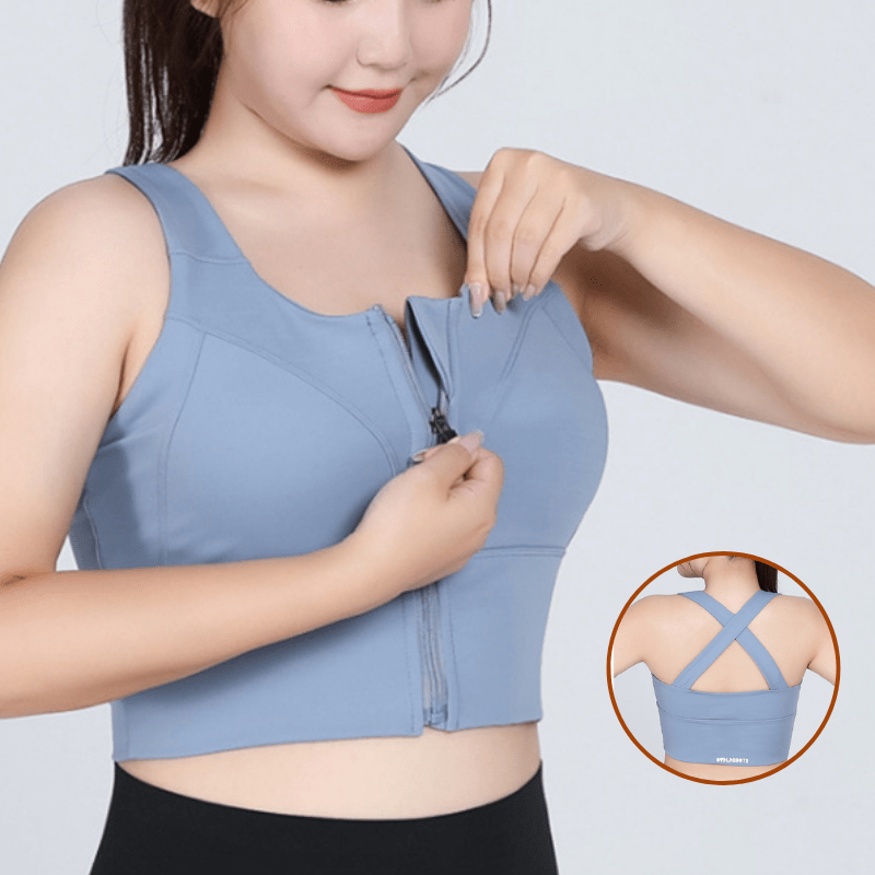 High Intensity Sports Bra Front Shockproof with Zippers