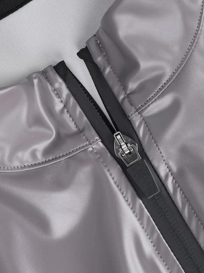 Long Sleeve Silver Film Sauna Suit Shaper Top
