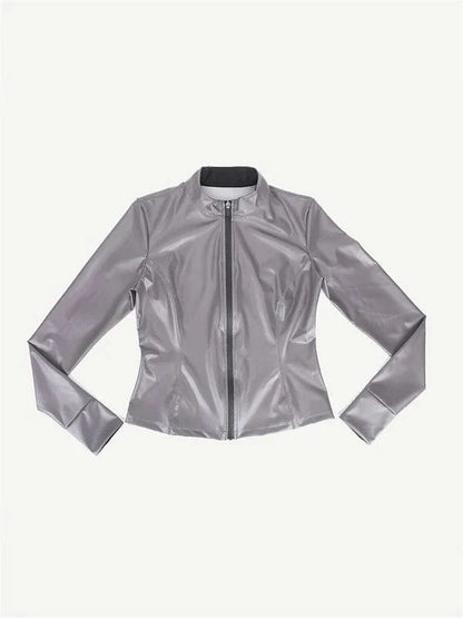 Long Sleeve Silver Film Sauna Suit Shaper Top