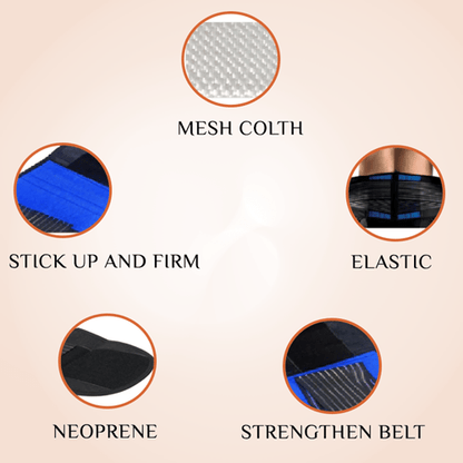 Neoprene Double Pull Lumbar Adjustable Low Back Waist Support Belt