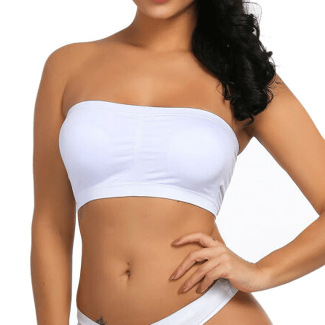 Seamless Bandeau Strapless Stretchy Bra