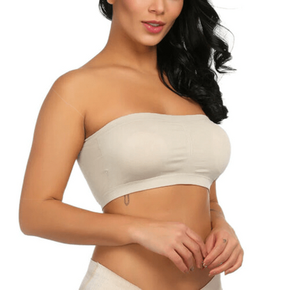 Seamless Bandeau Strapless Stretchy Bra