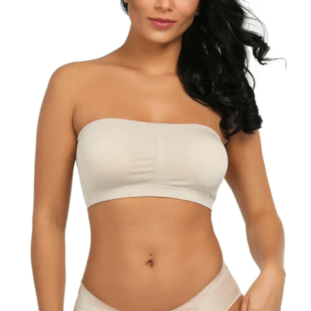Seamless Bandeau Strapless Stretchy Bra