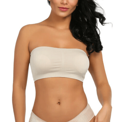 Seamless Bandeau Strapless Stretchy Bra