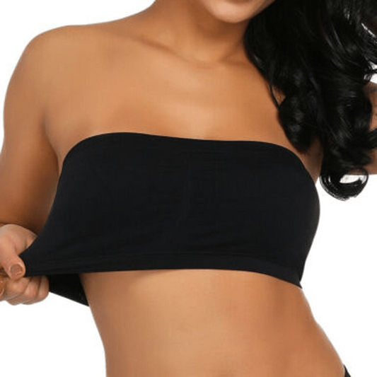 Seamless Bandeau Strapless Stretchy Bra