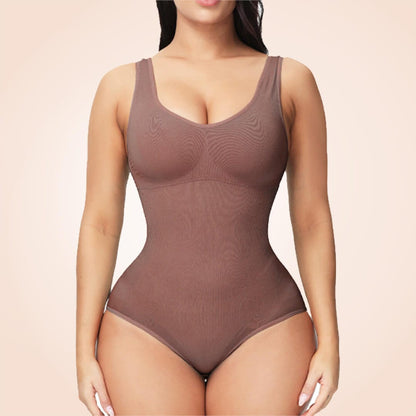 Open Gusset Seamless Faja Sculpting One Piece Bodyshaper