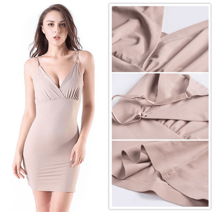 Seamless Full Slip Body Under Dress Shaper With Straps