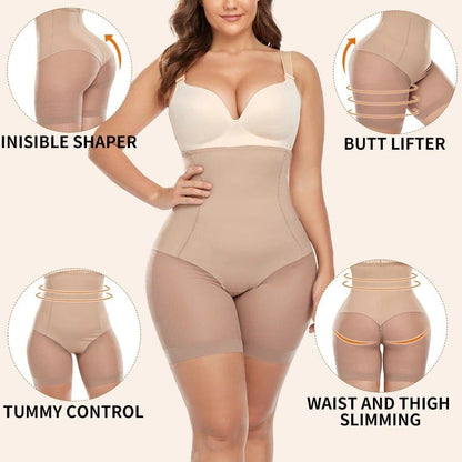 Seamless High Waisted Mesh Shapewear short