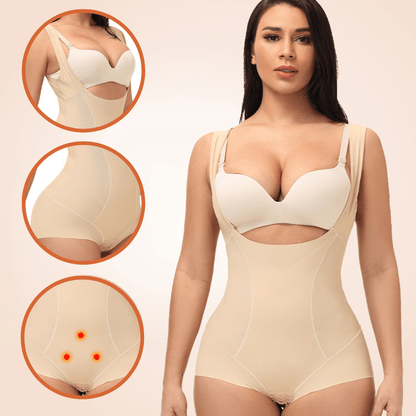 Seamless One-Piece Low Back Wide Strap Shapewear For Women
