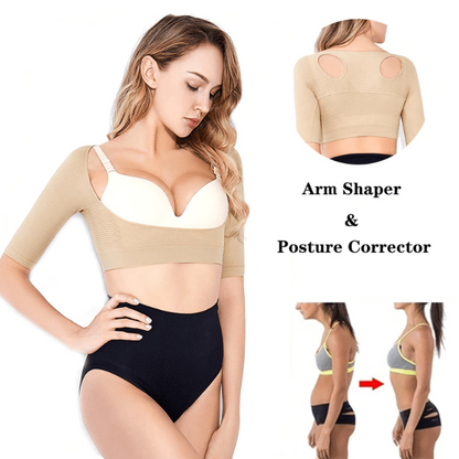 Seamless Upper Arm Shaper Slimmer Humpback Compression Posture Corrector Chest Lifter