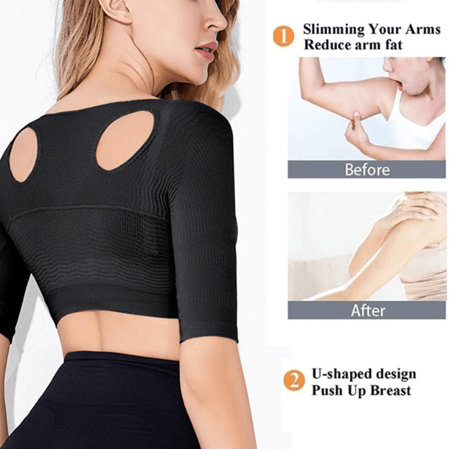Seamless Upper Arm Shaper Slimmer Humpback Compression Posture Corrector Chest Lifter