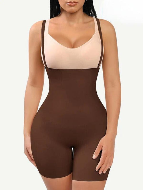 High Waist Tummy Control Shapewear Shorts with Adjustable Straps