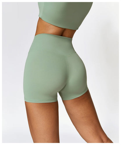 Seamless Fitness Gym Shaping Shorts High Waisted, Booty-Lifting, Squat-Proof Workout Shorts for Women