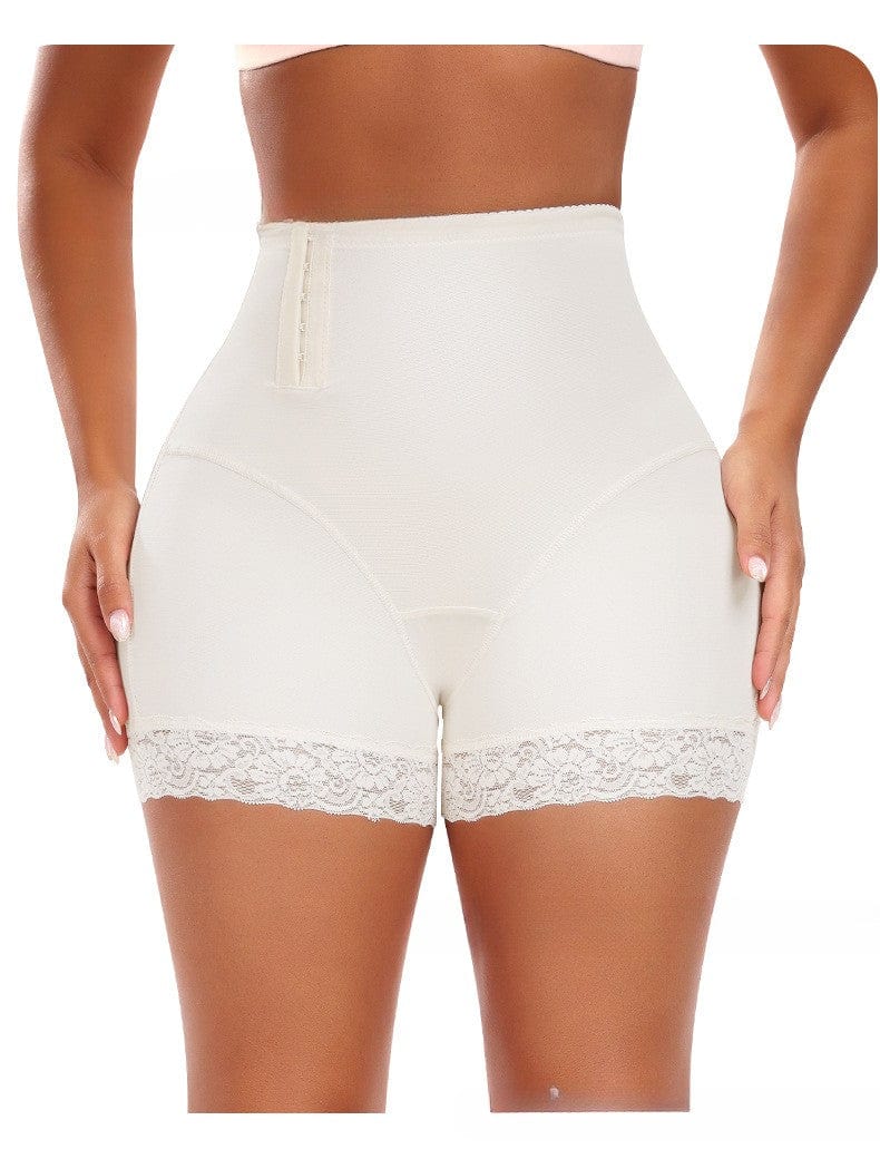 Waist Trainer Lace Shaper Shorts with Side Buckle Closure