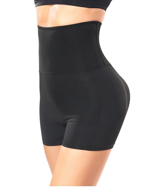 High Waisted Bum Lifter Shaping Shorts with Removable Hip Pads