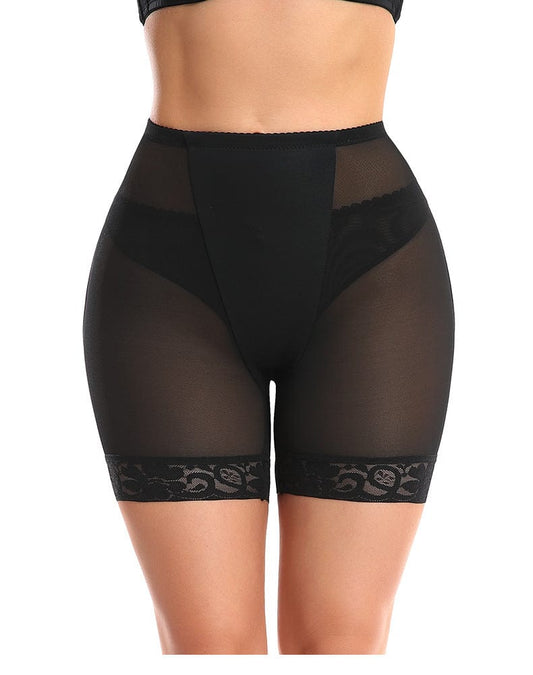 Lace Bum Lifter High Waist Trainer Shaper Shorts with Hip Pads