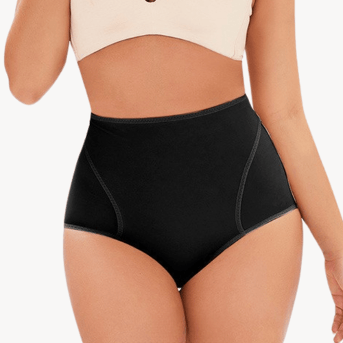 Seamless High Waist Tummy Control Shapewear Brief with adjustable side hooks
