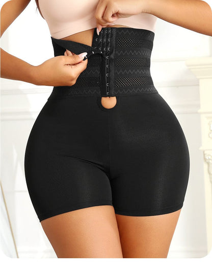 Tummy Control Open Gusset Shaping Shorts with Hook and Eye Closure