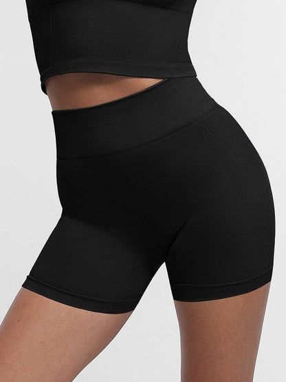 Tummy Control Seamless High-Waisted Peach Buttocks Shaping Sports Yoga Shorts Breathable Activewear