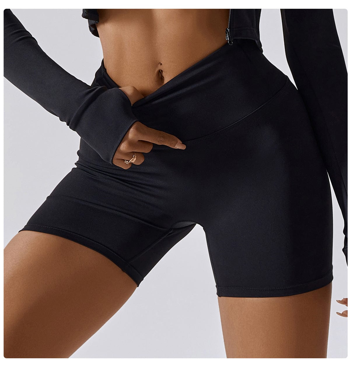 Women High Waist Hip Lifting Shapewear Gym Shorts